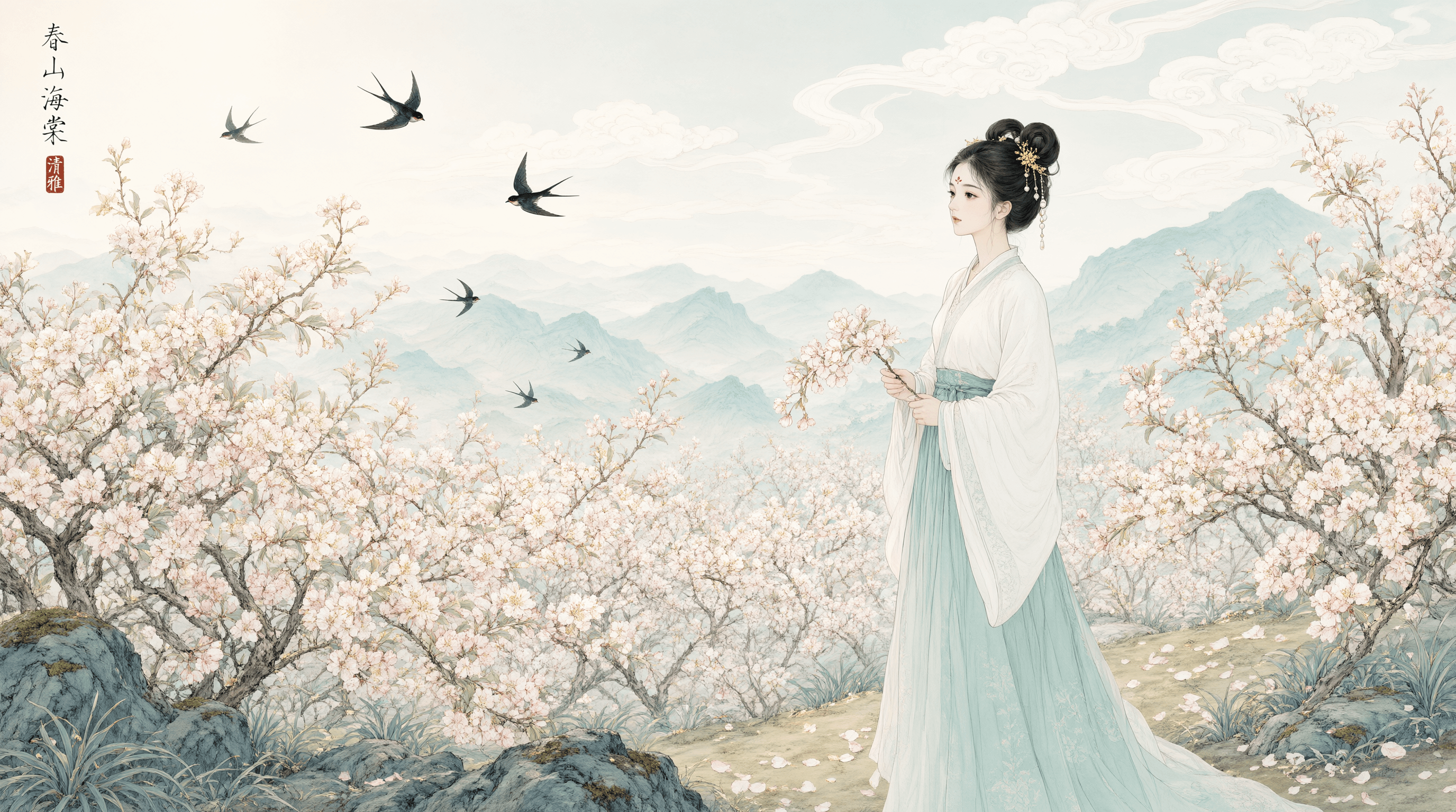 春日山水画卷